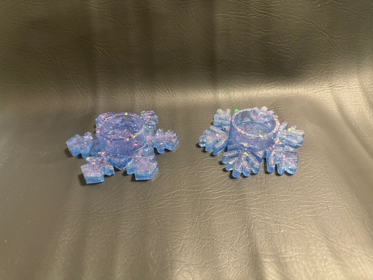 Snowflake Tea Light Holders x2