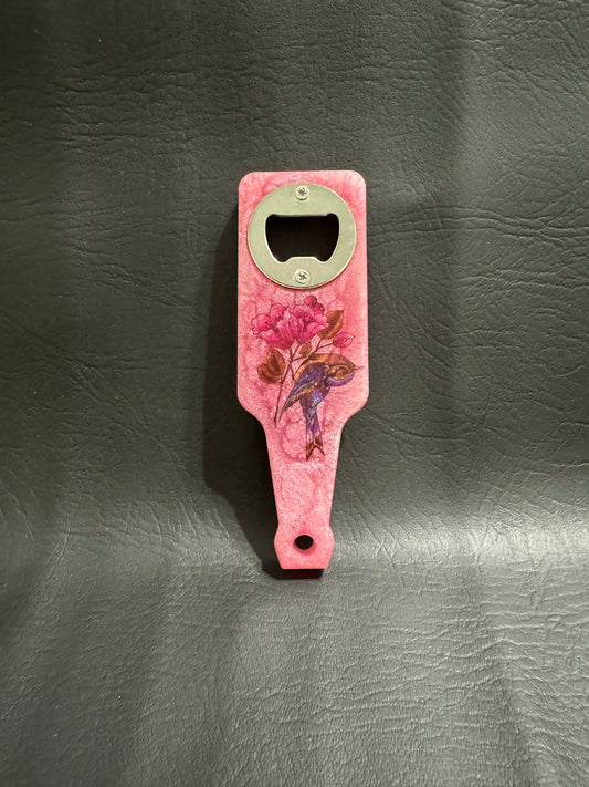 Bottle Opener Pink Floral