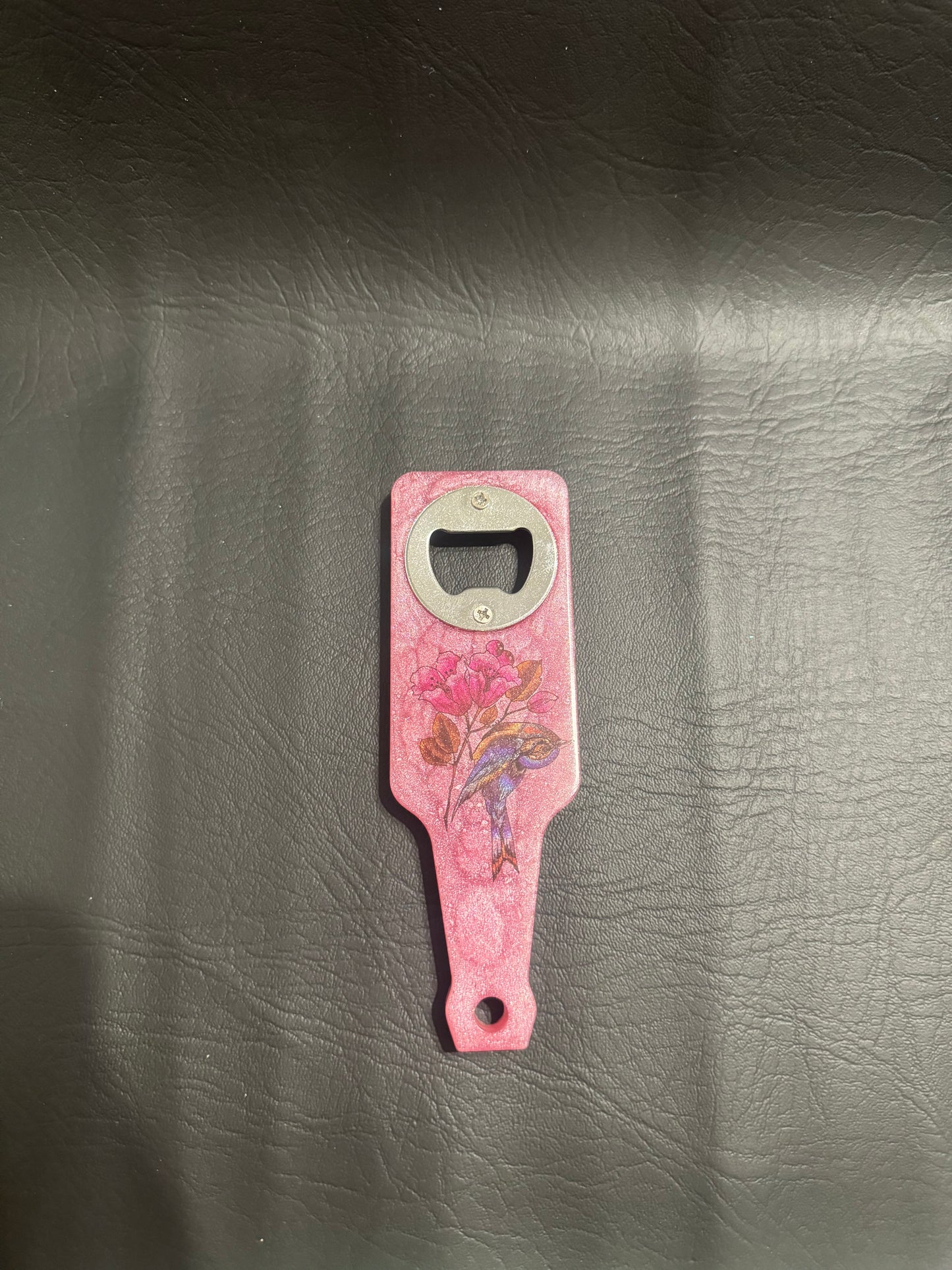 Bottle Opener Pink Floral