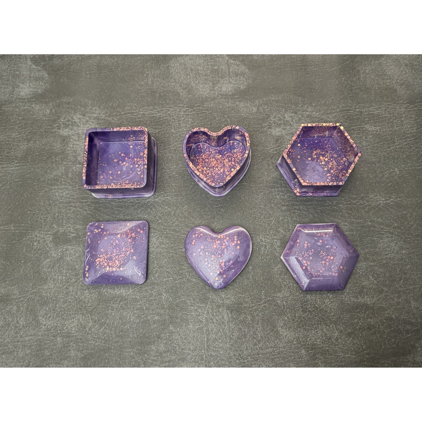 Purple Resin Containers x3