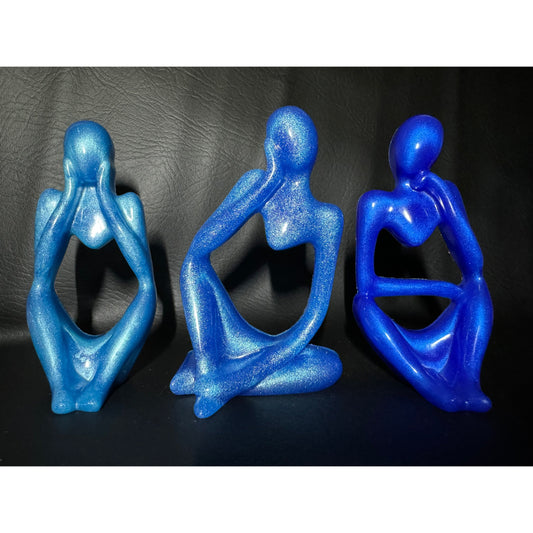 Blue Thinker Set x3 Figures